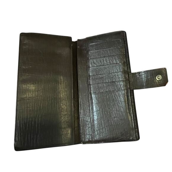 Gucci continental wallet lightning bolt in Navy w/COA vintage Rare - Picture 3 of 16